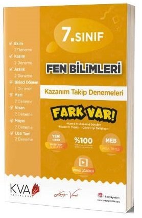 KVA Koray Varol 7. Sınıf Fen Bilimleri Kazanım Takip Denemeleri KVA Koray Varol Yayınları