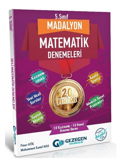 Gezegen 5. Sınıf Matematik Madalyon 20 Deneme Gezegen Yayınları