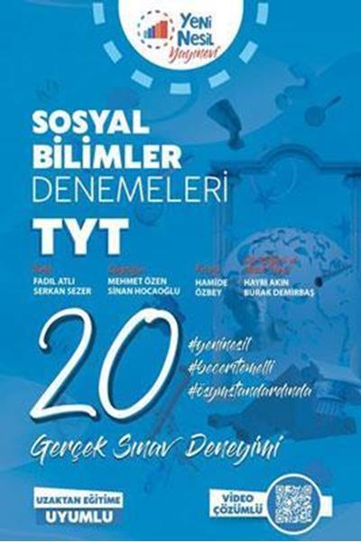 Yeni Nesil YKS TYT Sosyal Bilimler 20 Deneme Yeni Nesil Yayınları