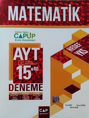 Çap Yayınları YKS AYT Matematik 15x40 UP Deneme Video Çözümlü Çap Yayınları