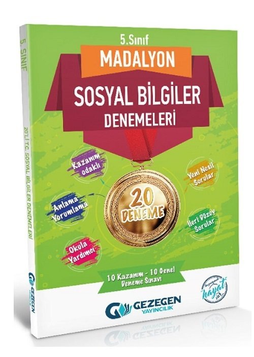 Gezegen 5. Sınıf Sosyal Bilgiler Madalyon 20 Deneme Gezegen Yayınları