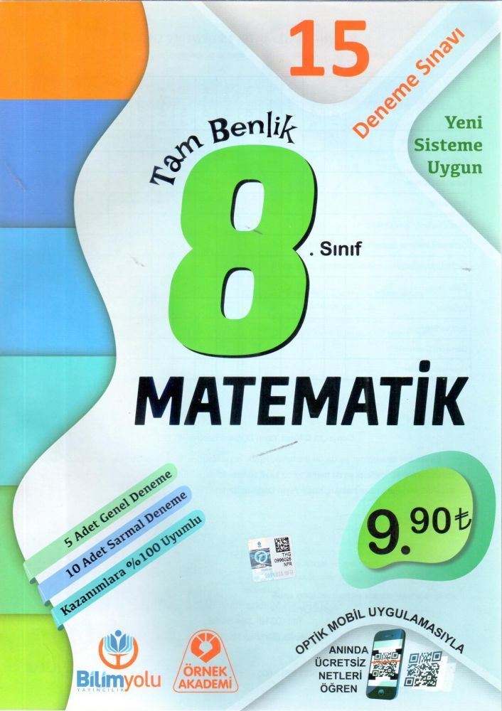 Örnek Akademi 8. Sınıf Matematik 15 Deneme Sınavı Örnek Akademi Yayınları