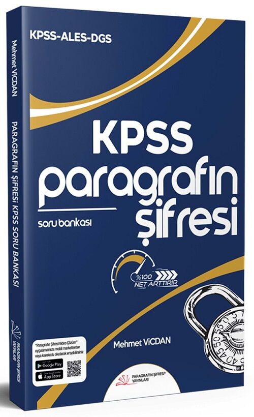 Paragrafın Şifresi KPSS ALES DGS Paragraf Paragrafın Şifresi Soru Bankası - Mehmet Vicdan Paragrafın Şifresi Yayınları