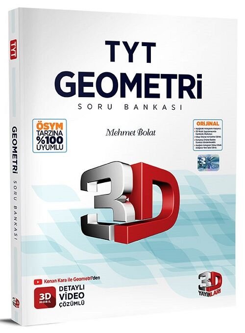 3D Yayınları YKS TYT Geometri Soru Bankası Video Çözümlü Çözüm Yayınları