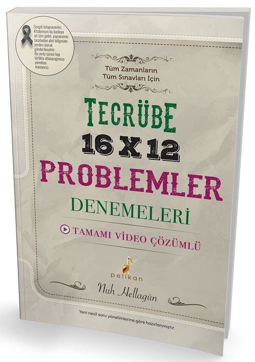 Pelikan KPSS DGS ALES YKS Problemler Tecrübe 16x12 Deneme Video Çözümlü - Nuh Hellagün Pelikan Yayınları