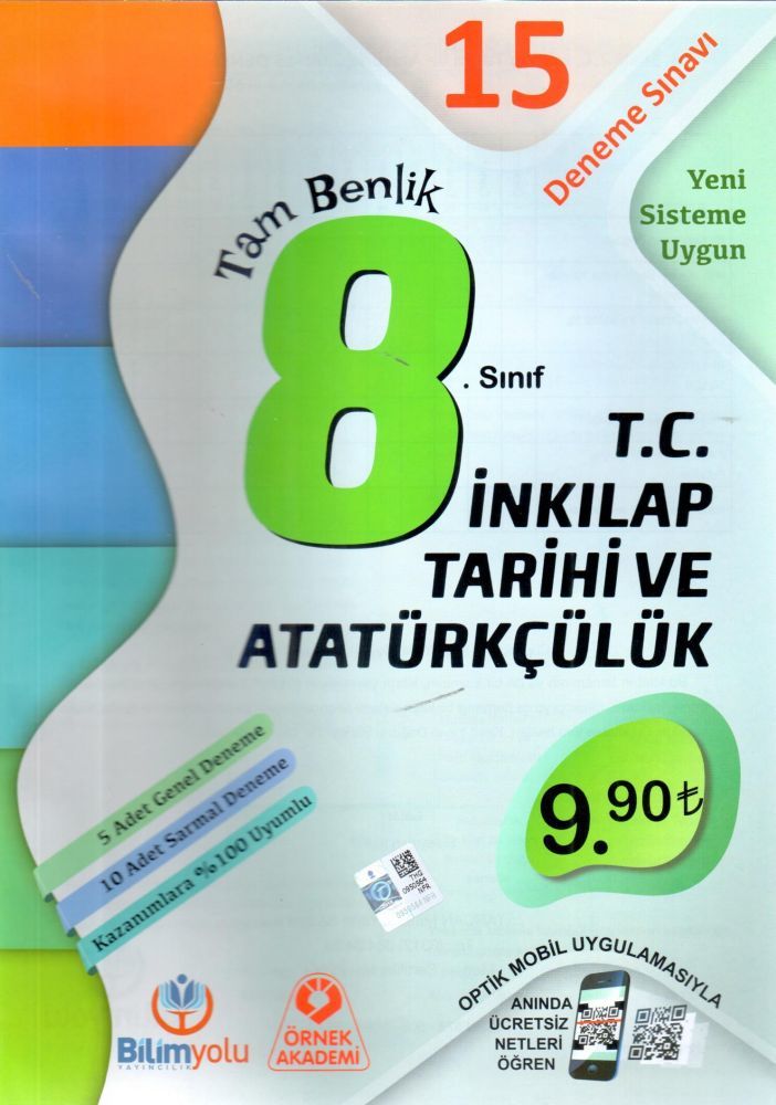 Örnek Akademi 8. Sınıf TC İnkılap Tarihi ve Atatürkçülük 15 Deneme Sınavı Örnek Akademi Yayınları