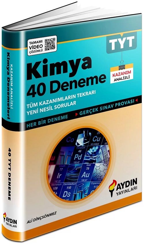 Aydın YKS TYT Kimya 40 Deneme Video Çözümlü Aydın Yayınları