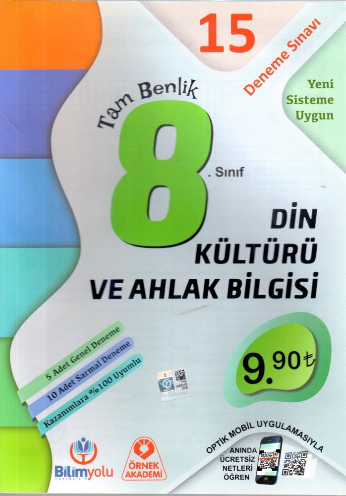 Örnek Akademi 8. Sınıf Din Kültürü ve Ahlak Bilgisi 15 Deneme Sınavı Örnek Akademi Yayınları