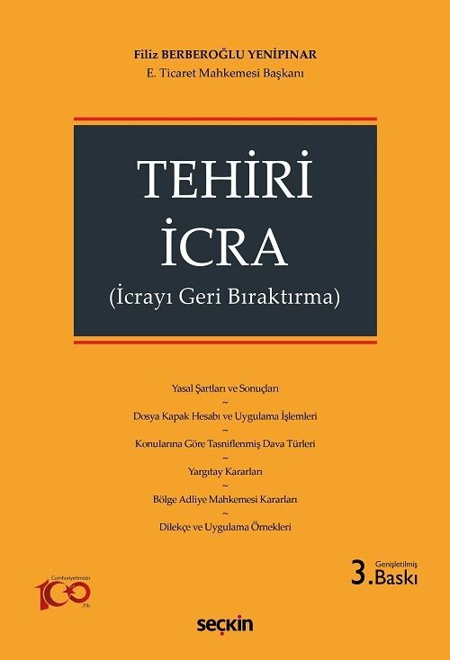 Seçkin Tehiri İcra 3. Baskı - Filiz Berberoğlu Yenipınar Seçkin Yayınları