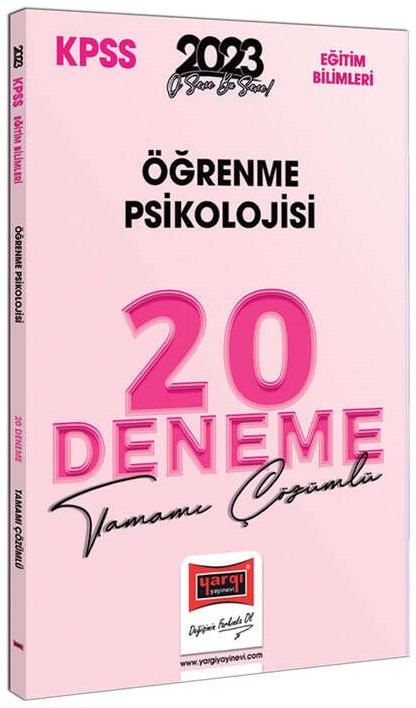 Yargı 2023 KPSS Eğitim Bilimleri Öğrenme Psikolojisi 20 Deneme Çözümlü Yargı Yayınları