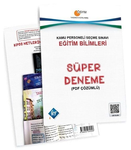 SÜPER FİYAT - KR Akademi KPSS Eğitim Bilimleri Süper Deneme PDF Çözümlü KR Akademi Yayınları