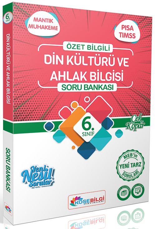 Köşebilgi 6. Sınıf Din Kültürü ve Ahlak Bilgisi Soru Bankası Köşebilgi Yayınları