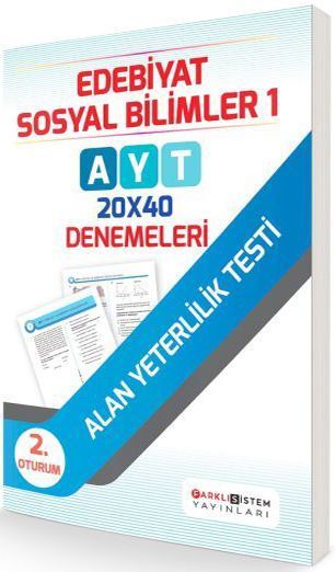 SÜPER FİYAT - Farklı Sistem YKS AYT Edebiyat Sosyal Bilimler-1 20x40 Denemeleri Farklı Sistem Yayınları