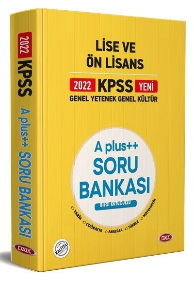 Data 2022 KPSS Lise Ön Lisans A Plus Soru Bankası Data Yayınları