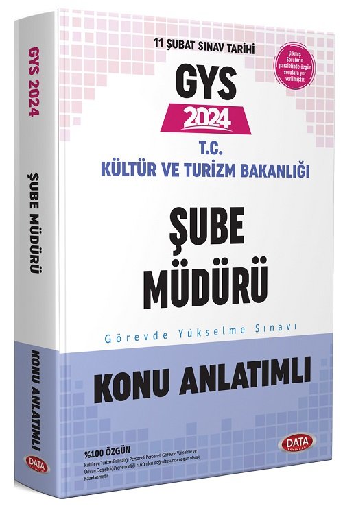 Data 2024 GYS Kültür ve Turizm Bakanlığı Şube Müdürlüğü Konu Anlatımlı Görevde Yükselme Data Yayınları