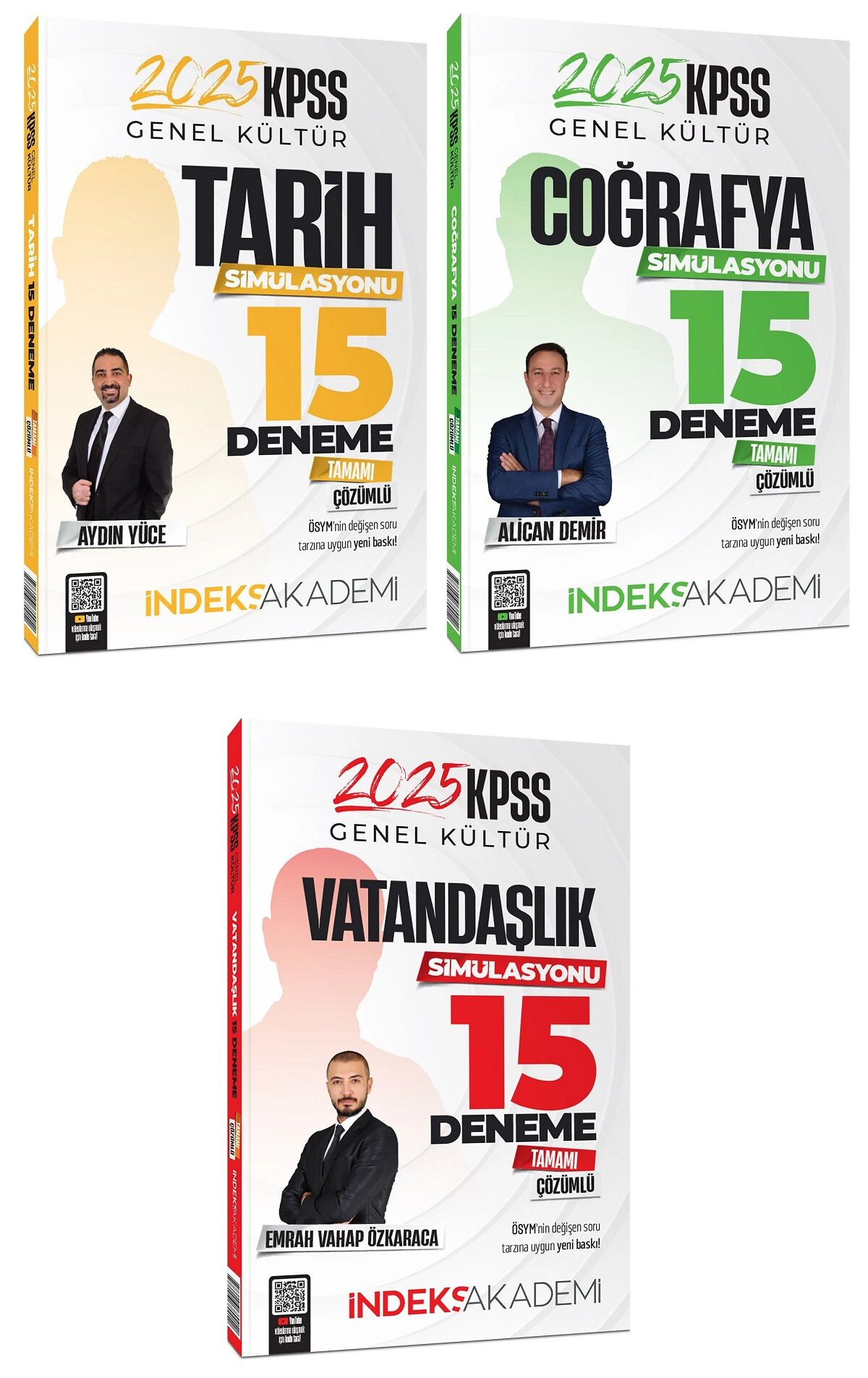 İndeks Akademi 2025 KPSS Tarih+Coğrafya+Vatandaşlık Simülasyonu 45 Deneme 3 lü Set İndeks Akademi Yayıncılık