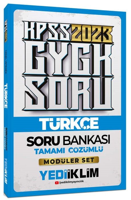 Yediiklim 2023 KPSS Türkçe Soru Bankası Çözümlü (Modüler Set İçerisindeki) Yediiklim Yayınları