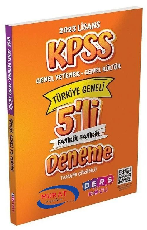 SÜPER FİYAT - Murat KPSS Genel Yetenek Genel Kültür Ders Koçu Türkiye Geneli 5 Deneme Çözümlü Murat Yayınları