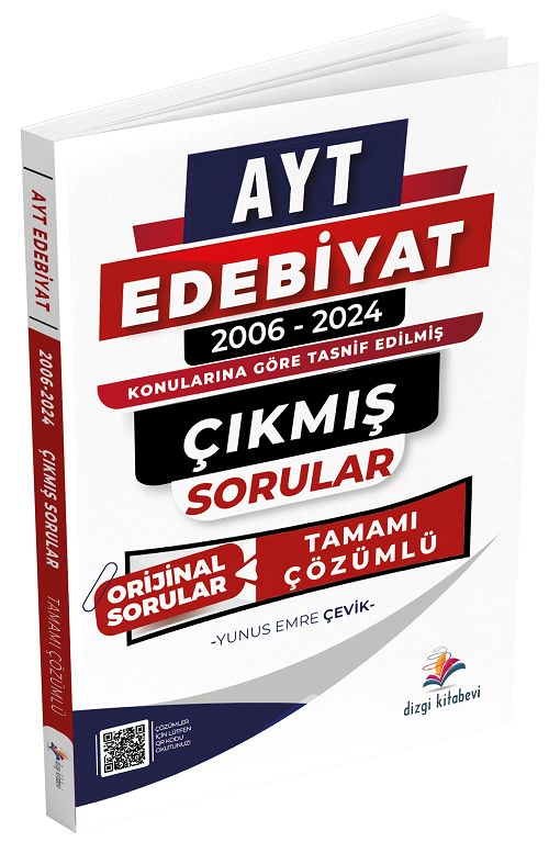 Dizgi Kitap 2025 YKS AYT Edebiyat 2006 - 2024 Çıkmış Sorular Konularına Göre Çözümlü - Yunus Emre Çevik Dizgi Kitap Yayınları