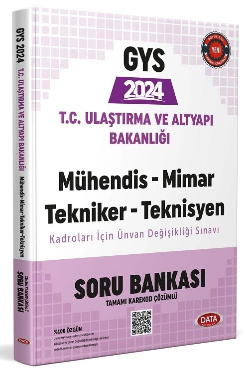 Data 2024 GYS ÜDS Ulaştırma ve Altyapı Bakanlığı Mühendis-Mimar-Tekniker-Teknisyen Soru Bankası Çözümlü Ünvan Değişikliği Data Yayınları