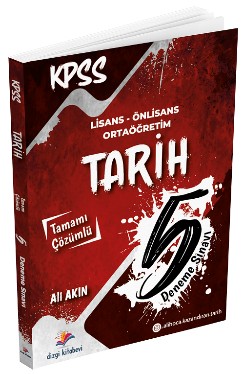 Dizgi Kitap KPSS Lise Ön Lisans Tarih 5 Deneme Çözümlü - Ali Akın Dizgi Kitap Yayınları