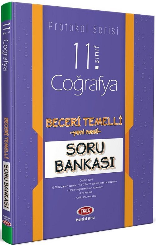 Data 11. Sınıf Coğrafya Beceri Temelli Soru Bankası Protokol Serisi Data Yayınları