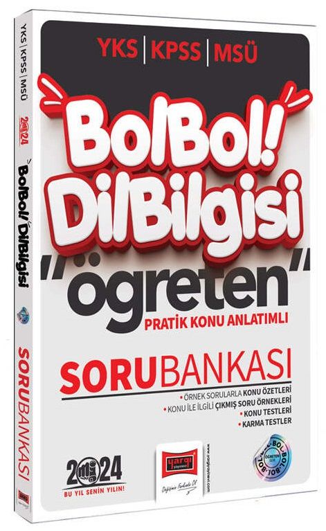 Yargı 2024 YKS KPSS MSÜ Dil Bilgisi Bol Bol Öğreten Soru Bankası Çözümlü Yargı Yayınları