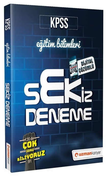 SÜPER FİYAT - Uzman Kariyer KPSS Eğitim Bilimleri 8 Deneme Dijital Çözümlü Uzman Kariyer Yayınları