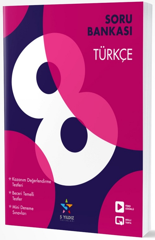 5 Yıldız 8. Sınıf Türkçe Soru Bankası 5 Yıldız Yayınları