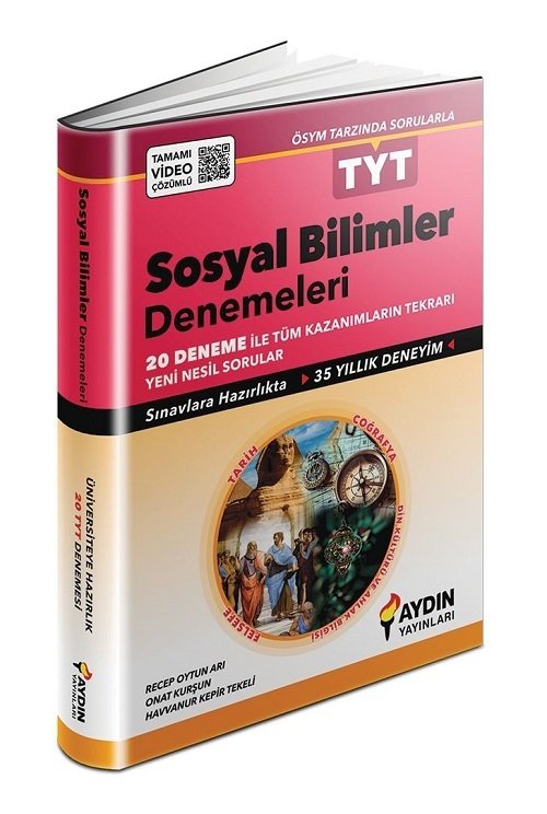 Aydın YKS TYT Sosyal Bilimler 20 Deneme Video Çözümlü Aydın Yayınları