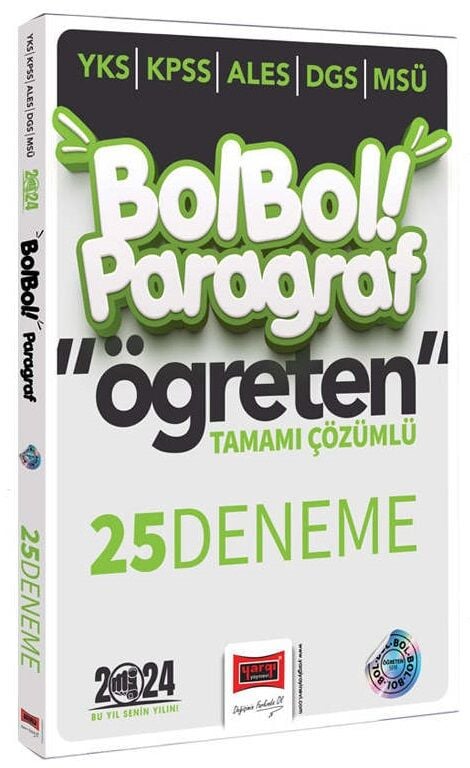 SÜPER FİYAT - Yargı 2024 YKS KPSS ALES DGS MSÜ Paragraf Bol Bol Öğreten 25 Deneme Çözümlü Yargı Yayınları