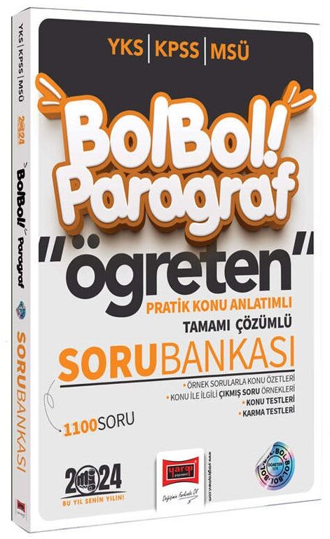 SÜPER FİYAT - Yargı 2024 YKS KPSS MSÜ Paragraf Bol Bol Öğreten Soru Bankası Çözümlü Yargı Yayınları