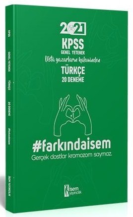 SÜPER FİYAT - İsem 2021 KPSS Türkçe 20 Deneme Çözümlü İsem Yayınları