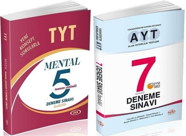 SÜPER FİYAT - Data YKS TYT AYT 5+7 Deneme 2 li Set Data + Editör Yayınları