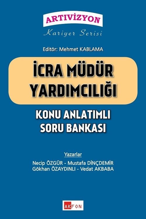 Akfon Artıvizyon İcra Müdür Yardımcılığı Konu Anlatımlı Soru Bankası Akfon Yayınları