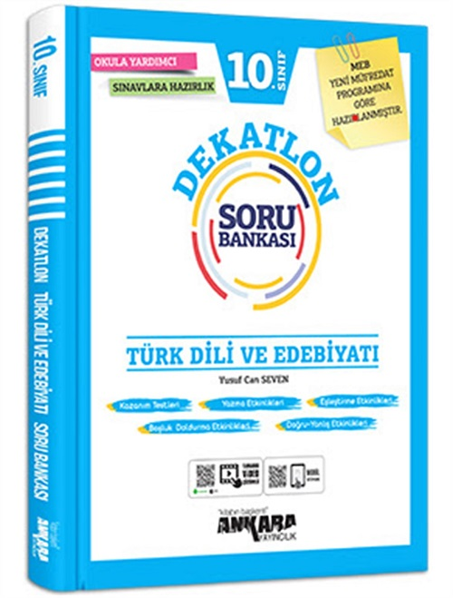 Ankara Yayıncılık 10. Sınıf Türk Dili ve Edebiyatı Dekatlon Soru Bankası Ankara Yayıncılık