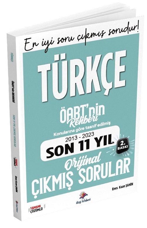 SÜPER FİYAT - Dizgi Kitap 2024 ÖABT nin Rehberi Türkçe Öğretmenliği Çıkmış Sorular Son 11 Yıl Çözümlü - Enes Kaan Şahin Dizgi Kitap Yayınları