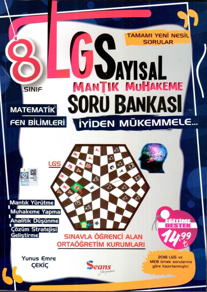 Seans 8. Sınıf LGS Sayısal Mantık Muhakeme Soru Bankası Seans Yayınları