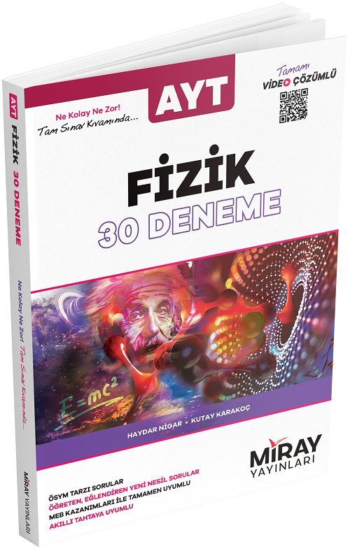 Miray YKS AYT Fizik 30 Deneme Video Çözümlü Miray Yayınları