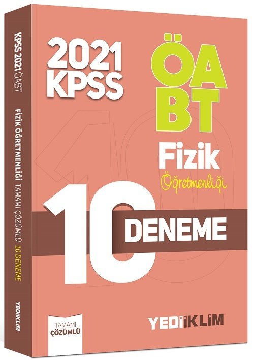 Yediiklim 2021 ÖABT Fizik Öğretmenliği 10 Deneme Çözümlü Yediiklim Yayınları