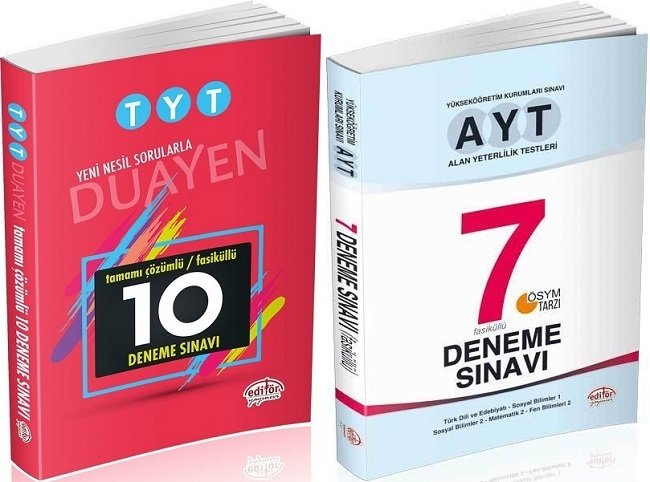 SÜPER FİYAT - Editör YKS TYT AYT 10+7 Deneme 2 li Set Editör Yayınları