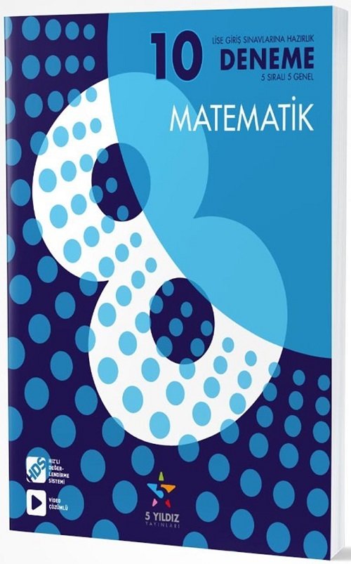 5 Yıldız 8. Sınıf Matematik 10 Deneme 5 Yıldız Yayınları