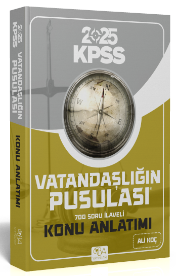 CBA Yayınları 2025 KPSS Vatandaşlık Vatandaşlığın Pusulası Konu Anlatımı - Ali Koç CBA Yayınları