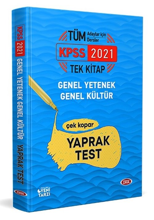 SÜPER FİYAT - Data 2021 KPSS Genel Yetenek Genel Kültür Yaprak Test Soru Bankası Data Yayınları