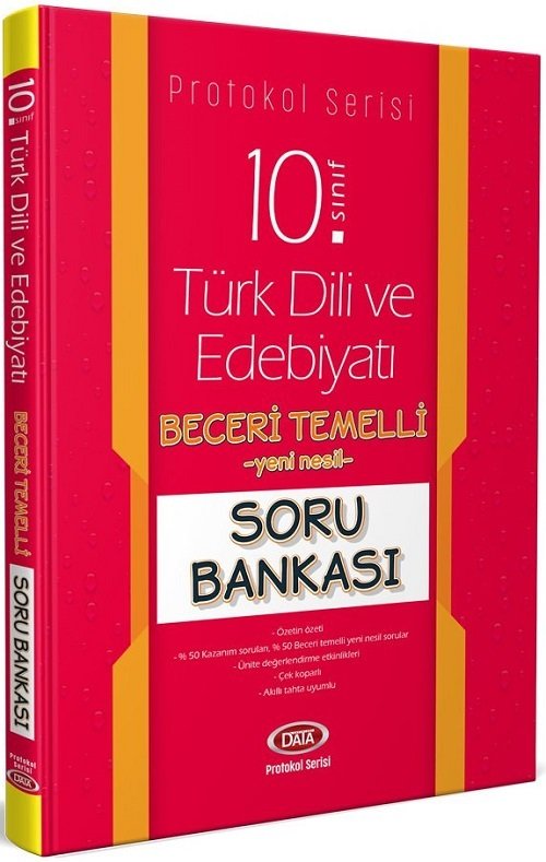 Data 10. Sınıf Türk Dili ve Edebiyatı Beceri Temelli Soru Bankası Protokol Serisi Data Yayınları