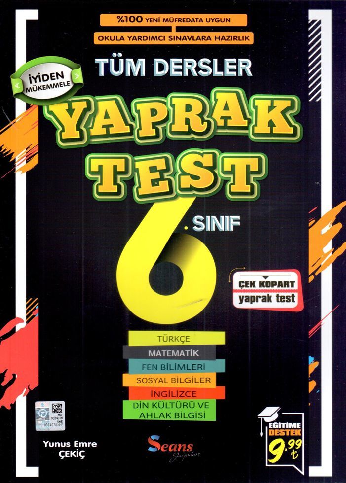 Seans 6. Sınıf Tüm Dersler Yaprak Test Seans Yayınları