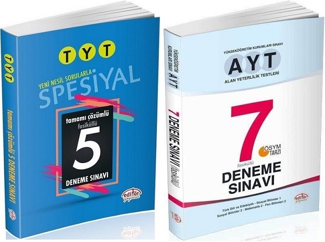 SÜPER FİYAT - Editör YKS TYT AYT 5+7 Deneme 2 li Set Editör Yayınları