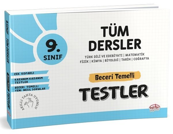 Editör 9. Sınıf Tüm Dersler Beceri Temelli Testler Editör Yayınları