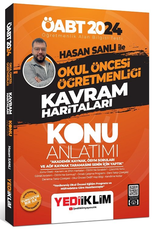 Yediiklim 2024 ÖABT Okul Öncesi Kavram Haritalarıyla Konu Anlatımı - Hasan Sanlı Yediiklim Yayınları