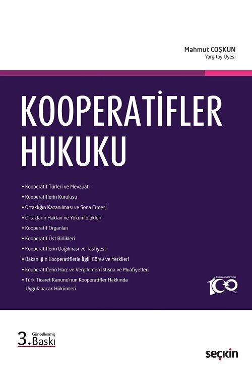 Seçkin Kooperatifler Hukuku 3. Baskı - Mahmut Coşkun Seçkin Yayınları